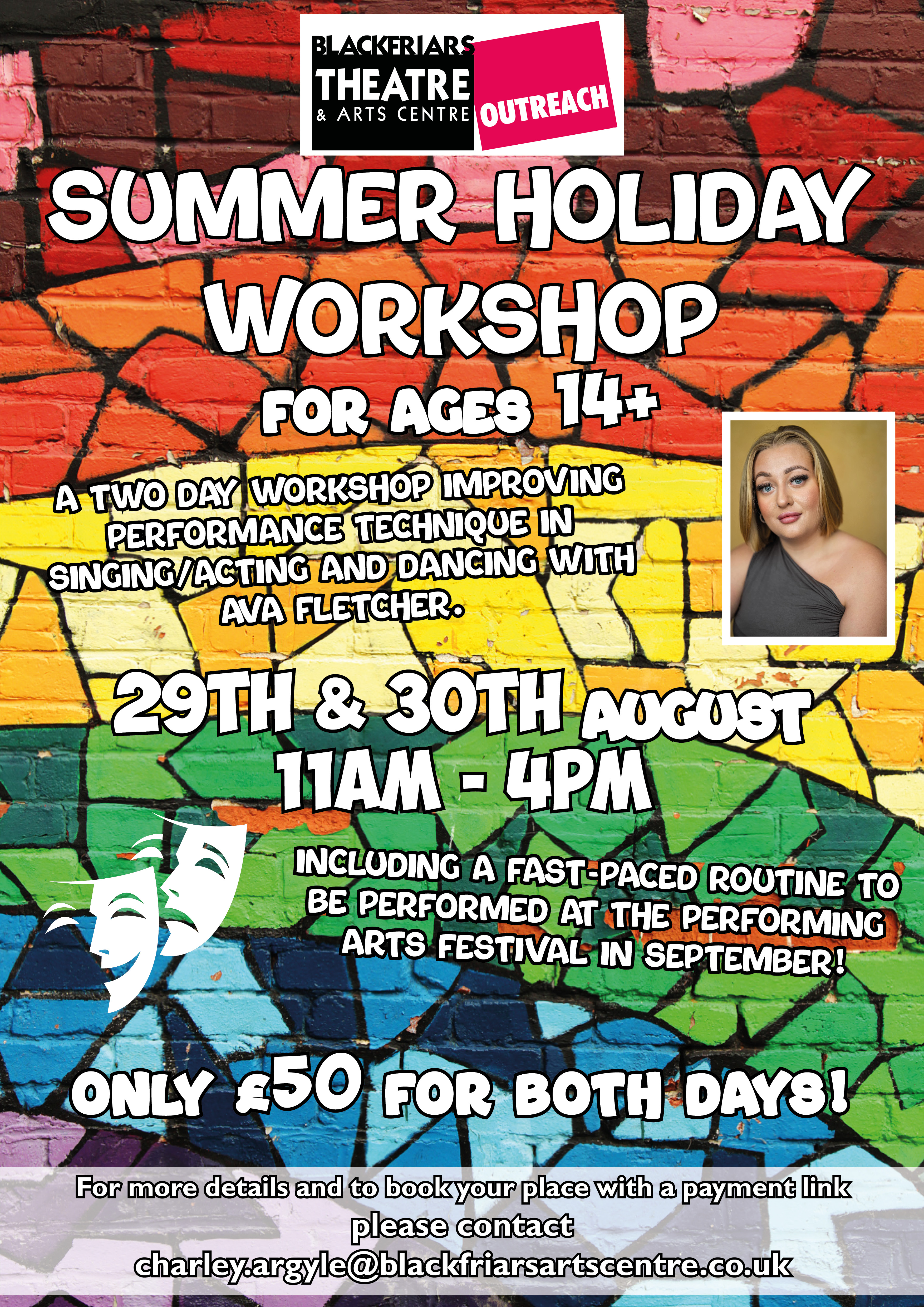 Blackfriars Outreach Programme Announces Summer Holiday Workshop